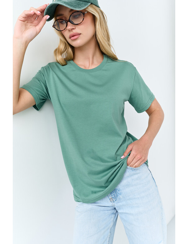 Жіноча футболка коттон колір чорний 1