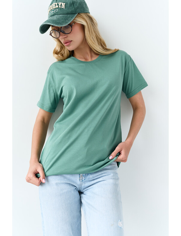 Жіноча футболка коттон колір чорний 1