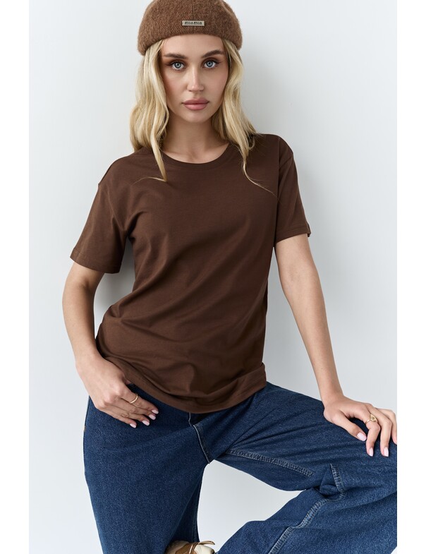 Жіноча футболка коттон колір чорний 1