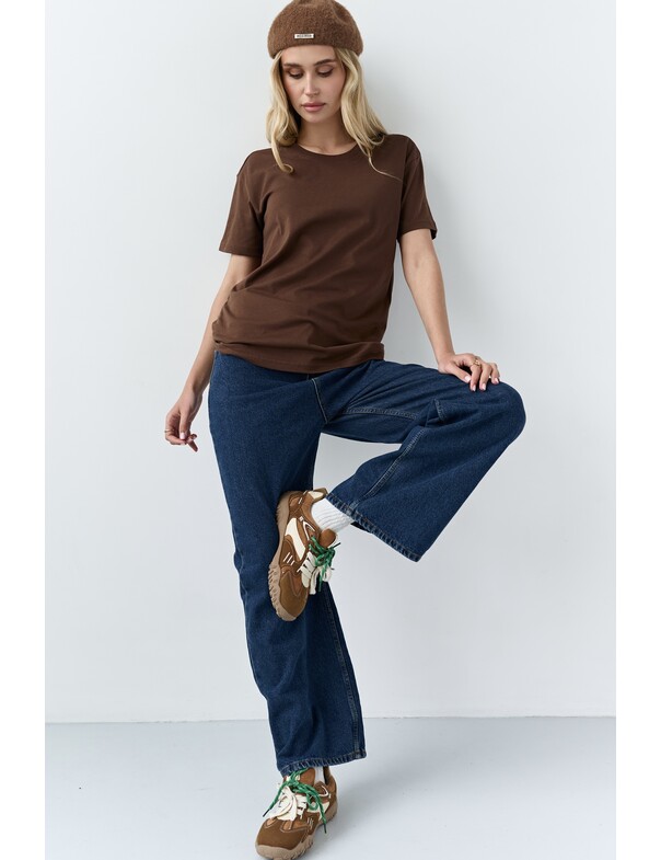 Жіноча футболка коттон колір чорний 1