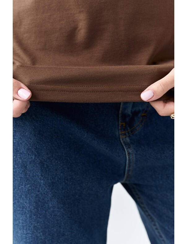 Жіноча футболка коттон колір чорний 1