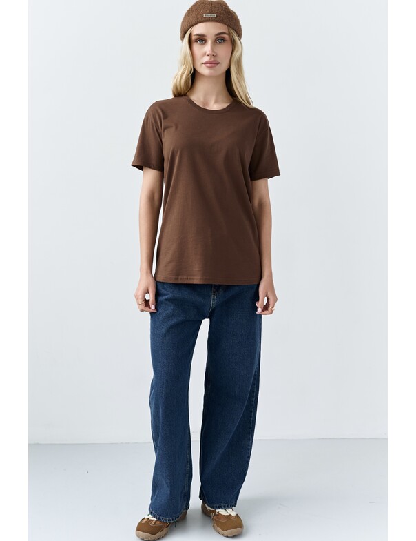 Жіноча футболка коттон колір чорний 1