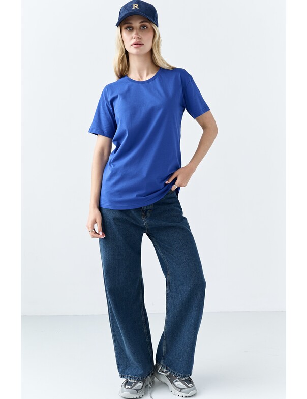 Жіноча футболка коттон колір чорний 1