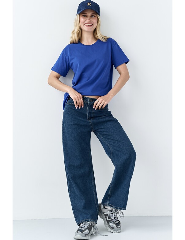 Жіноча футболка коттон колір чорний 1