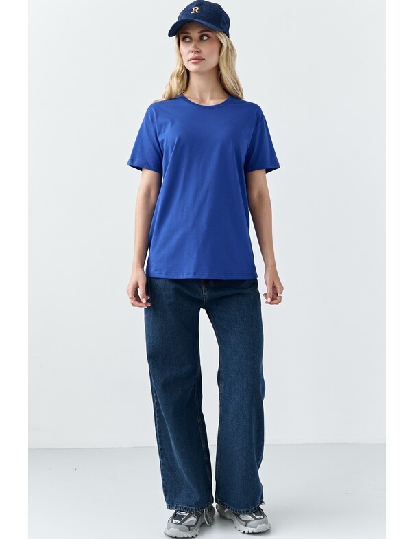 Жіноча футболка коттон колір чорний 1