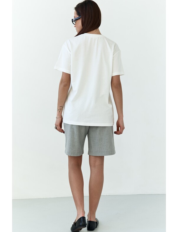 Жіноча футболка коттон колір чорний 1