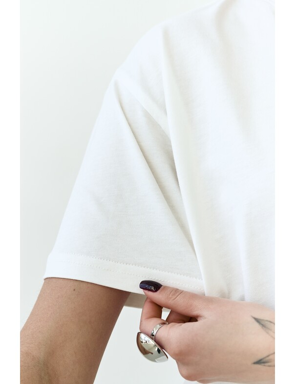 Жіноча футболка коттон колір чорний 1