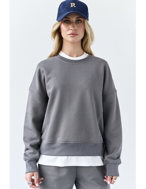 Свитшот оверсайз из плотного хлопка