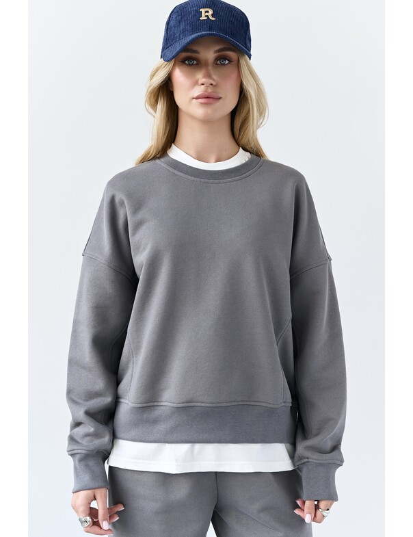 Світшот оверсайз із щільної бавовни