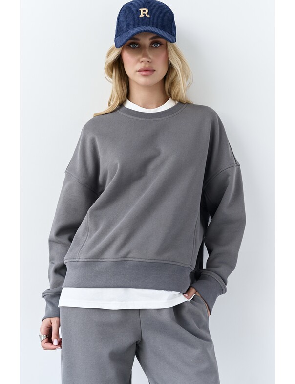 Світшот оверсайз із щільної бавовни