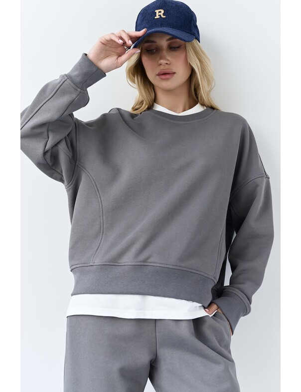 Світшот оверсайз із щільної бавовни