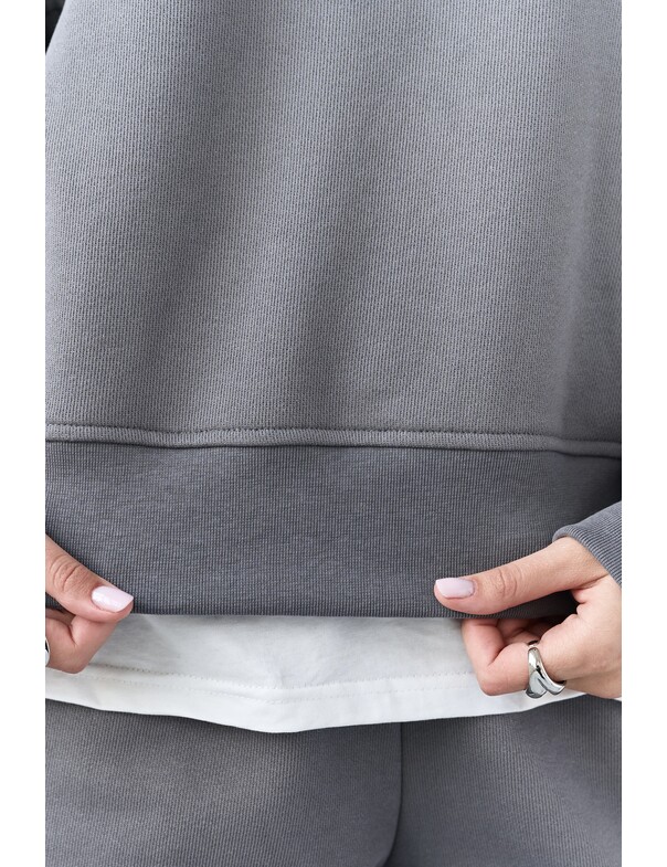 Свитшот оверсайз из плотного хлопка