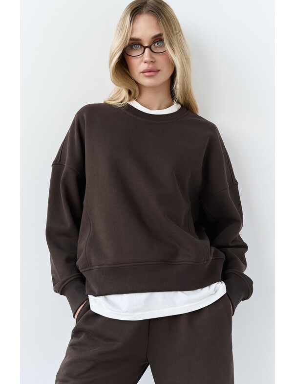 Свитшот оверсайз из плотного хлопка