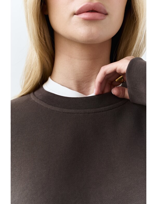 Свитшот оверсайз из плотного хлопка