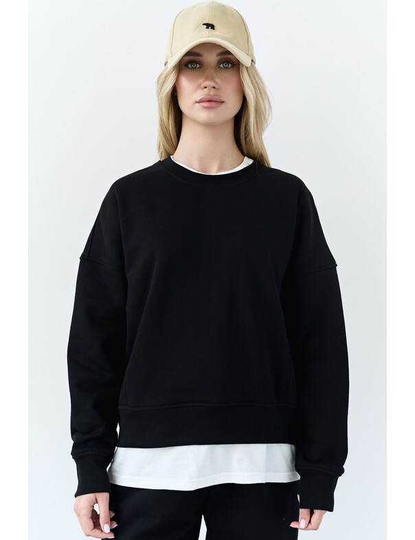 Свитшот оверсайз из плотного хлопка