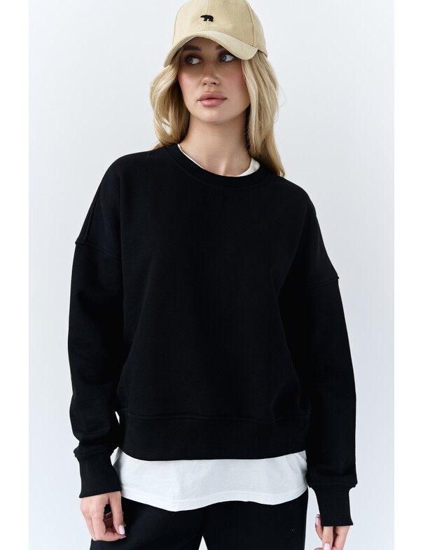 Свитшот оверсайз из плотного хлопка