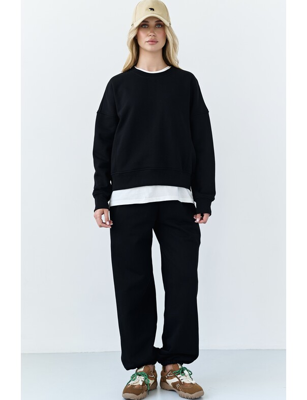 Свитшот оверсайз из плотного хлопка