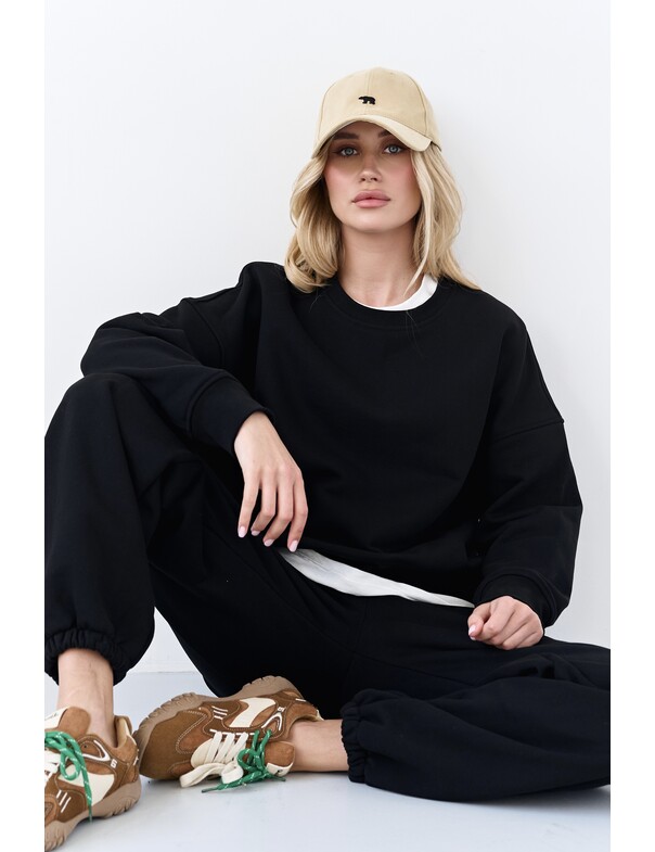 Свитшот оверсайз из плотного хлопка