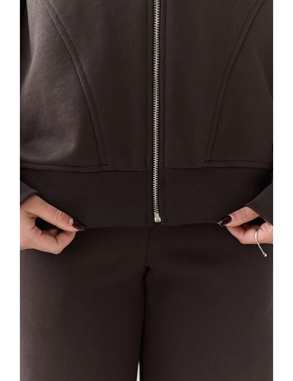 Худи на молнии из плотного хлопка