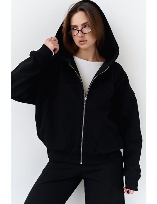 Худі на блискавці із щільної бавовни