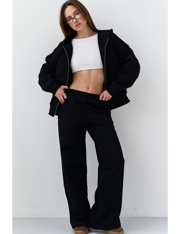 Штани на стяжках з щільної бавовни