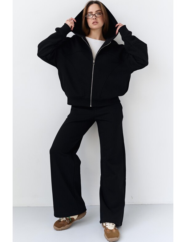 Штани на стяжках з щільної бавовни