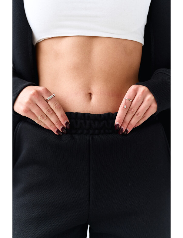 Штани на стяжках з щільної бавовни