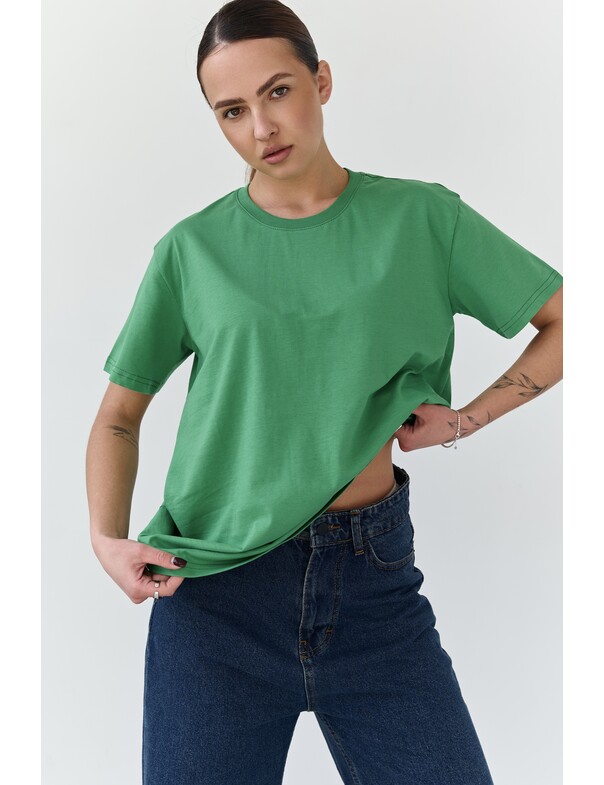 Жіноча футболка коттон колір чорний 1