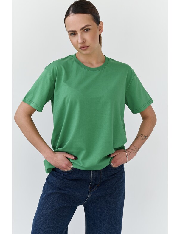 Жіноча футболка коттон колір чорний 1