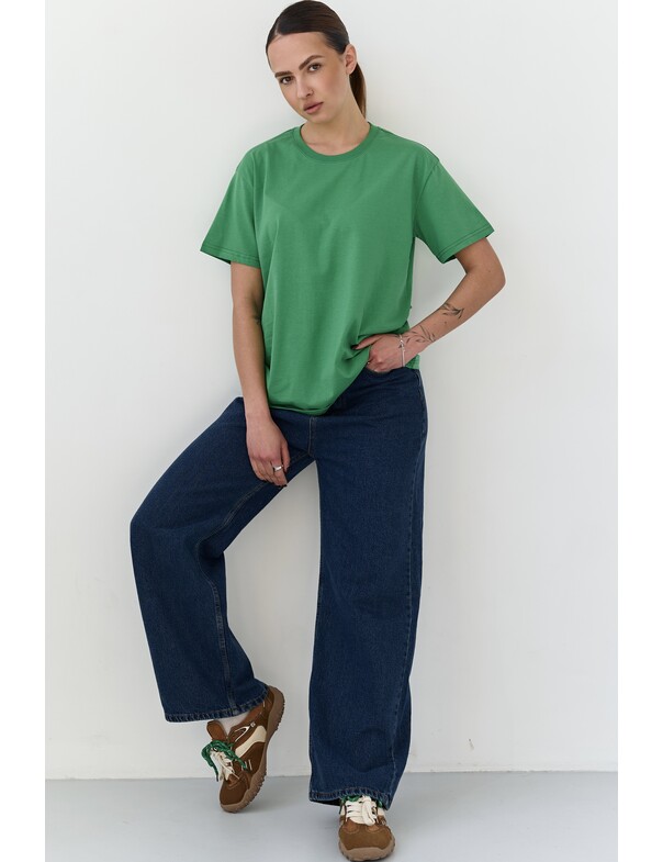 Жіноча футболка коттон колір чорний 1