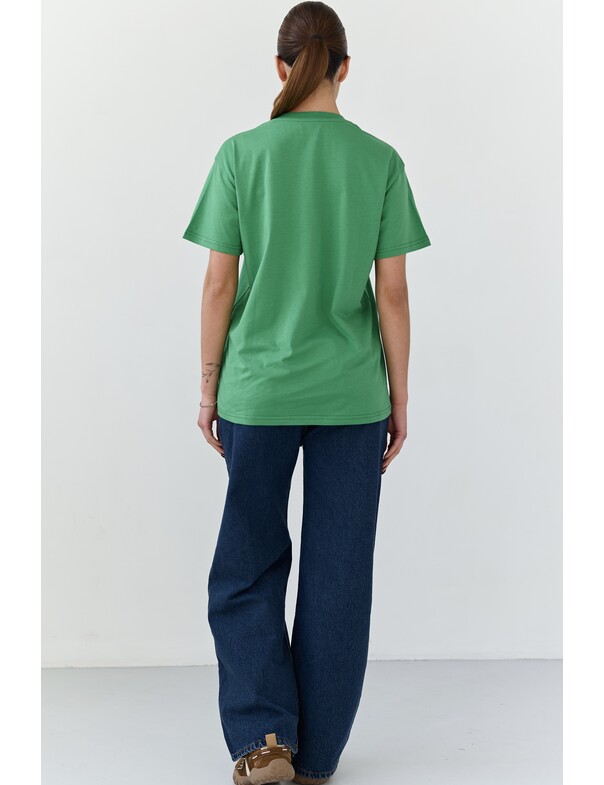 Жіноча футболка коттон колір чорний 1