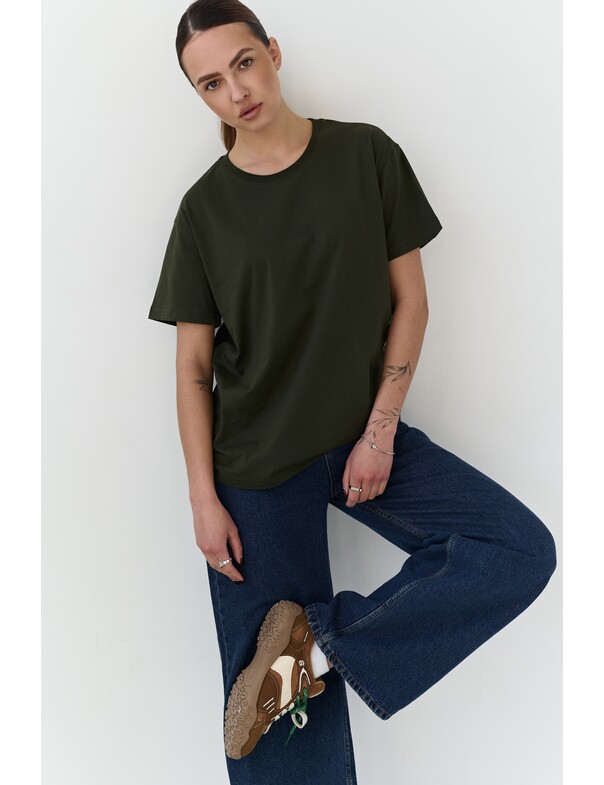 Жіноча футболка коттон колір чорний 1