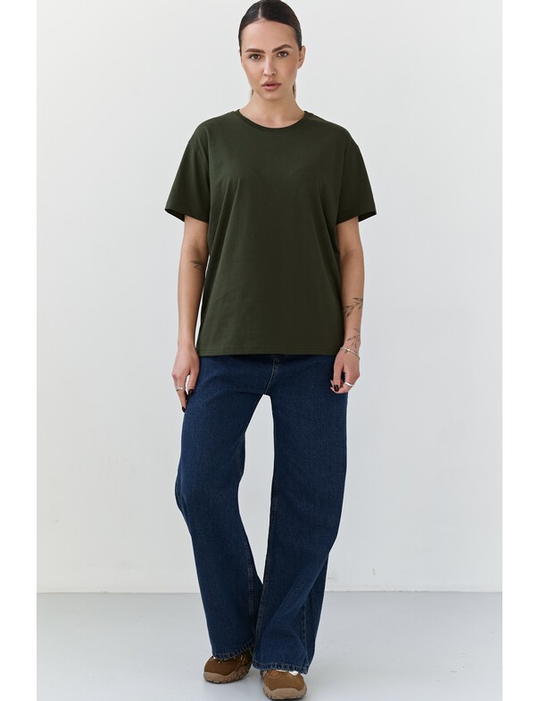 Жіноча футболка коттон колір чорний 1