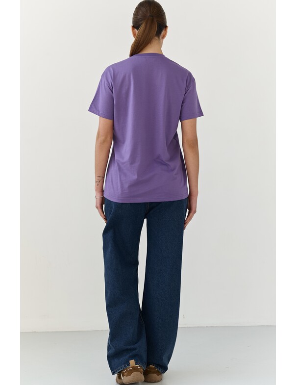 Жіноча футболка коттон колір чорний 1