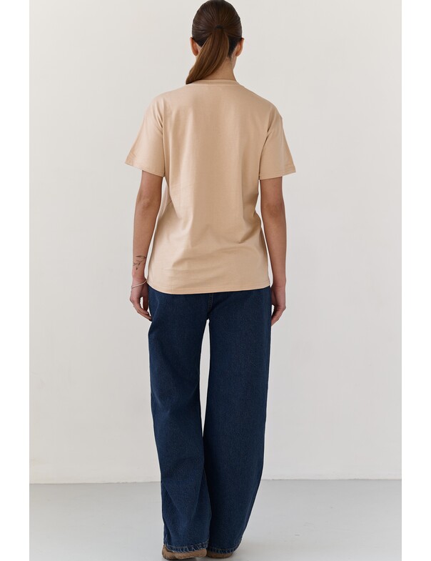 Жіноча футболка коттон колір чорний 1