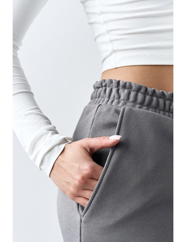 Штани на стяжках з щільної бавовни