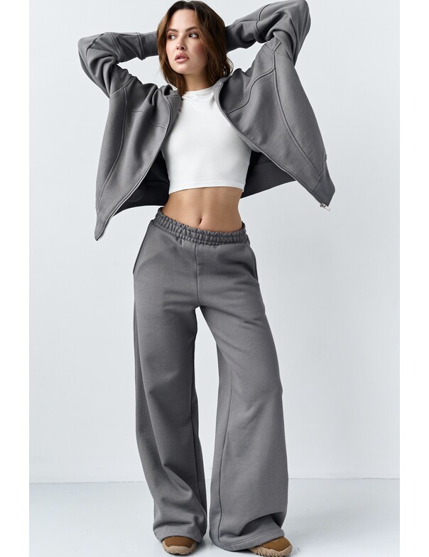 Штани на стяжках з щільної бавовни