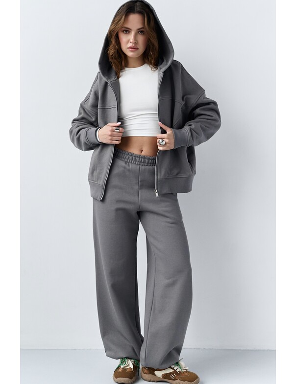 Штани на стяжках з щільної бавовни