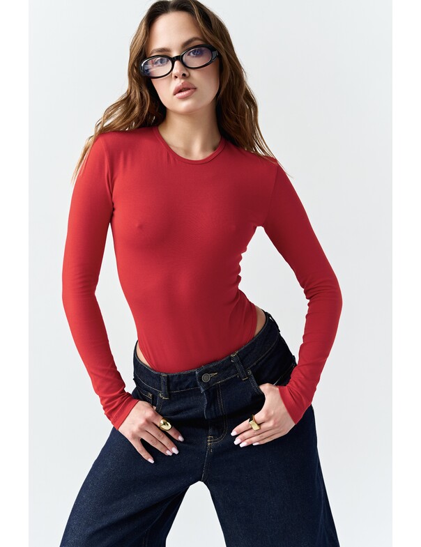 Женское боди с длинным рукавом