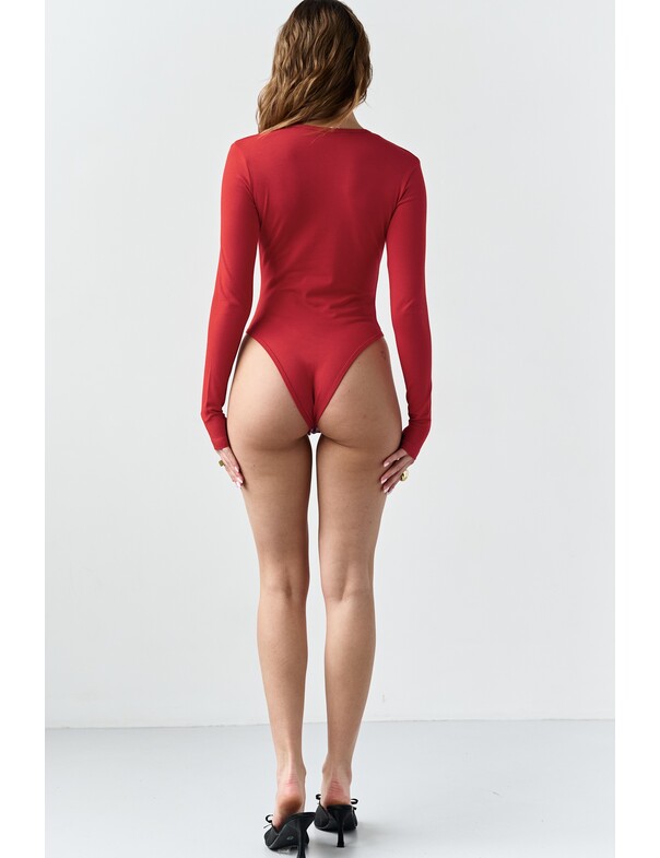 Женское боди с длинным рукавом