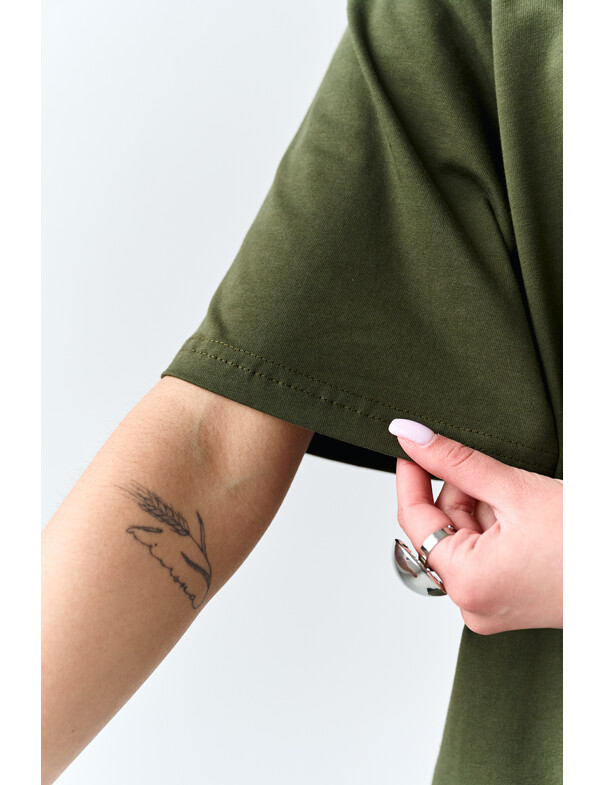 Унісекс футболка коттон оверсайз колір світло-оливковий 1