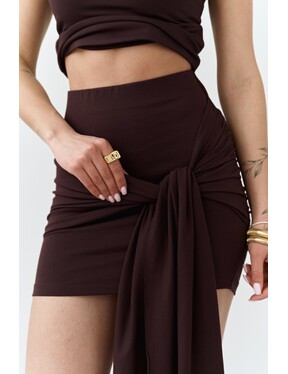 Спідниця міні з зав'язкою