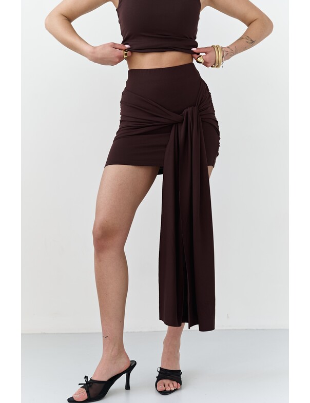 Спідниця міні з зав'язкою