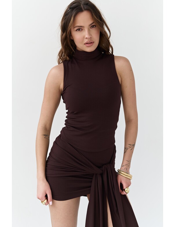 Спідниця міні з зав'язкою