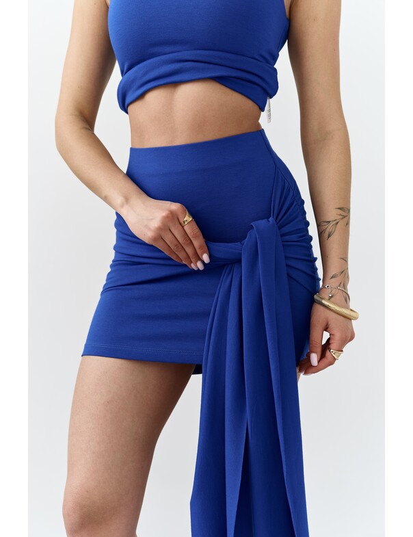 Спідниця міні з зав'язкою