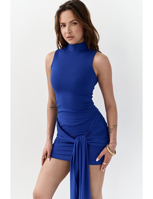 Юбка мини с завязкой