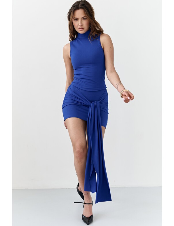 Юбка мини с завязкой