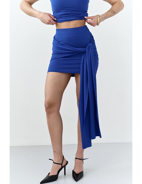 Спідниця міні з зав'язкою