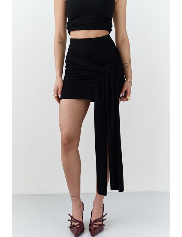 Спідниця міні з зав'язкою