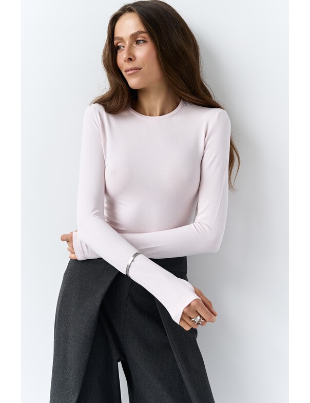 Лонгслів віскоза з вирізом на пальчик